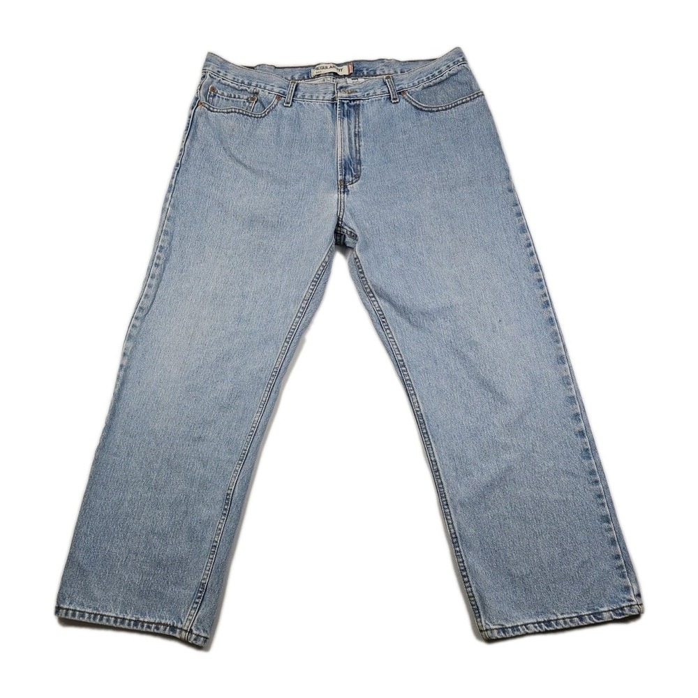 Vintage Levis 505 Regular Fit Mens 42x30 Denim Light Blue Jeans Relaxed Pants
